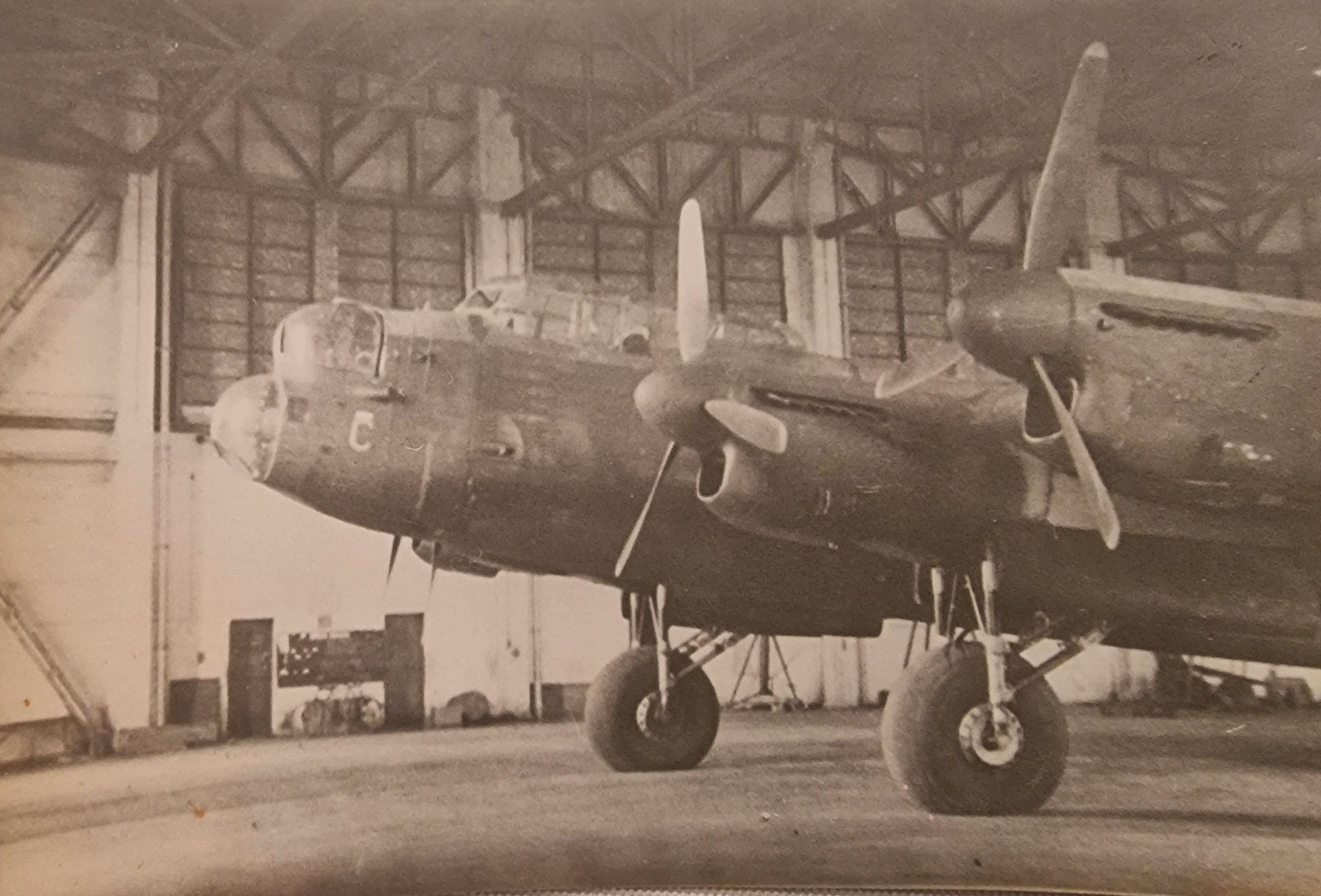 C for Charlie in the hangar