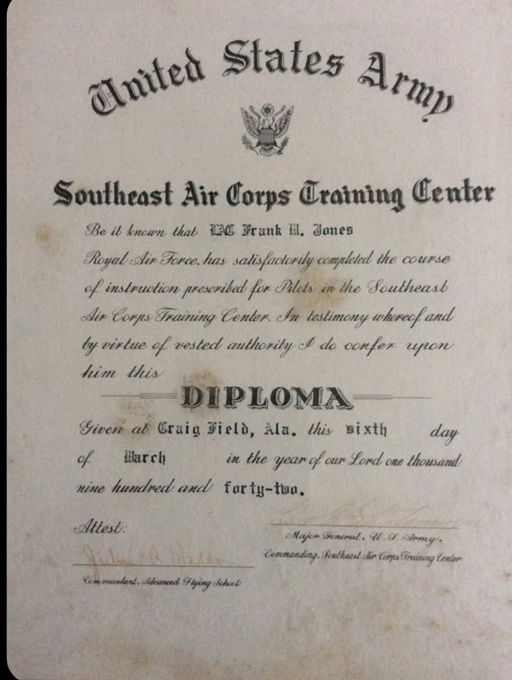 Air Corps Training Center Diploma