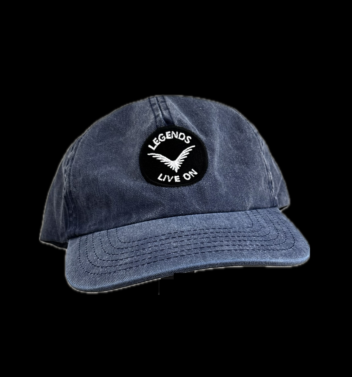 Vintage blue baseball cap with logo