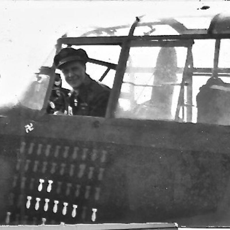 Frank in his Lancaster