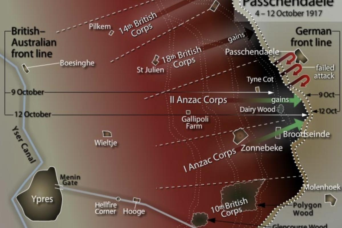 Map ww1 broodseinde